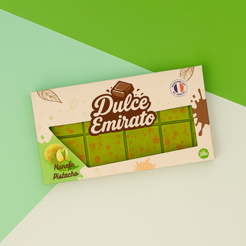 Tableta de Chocolate Rellena de Kunéfe y Pistacho